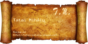 Tatai Mihály névjegykártya