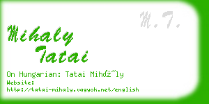 mihaly tatai business card